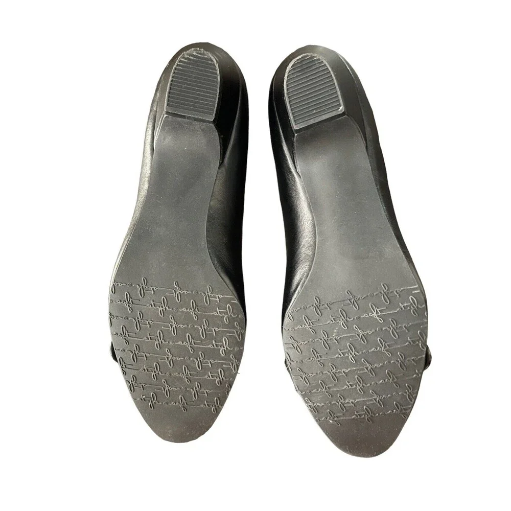Hush Puppies Soft Style Women's 1/2” Dress Shoes Black Buckle Detail Size:8M